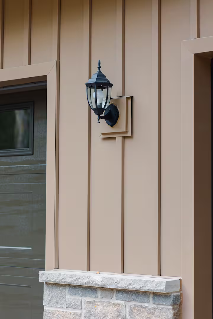 Exterior Finishing of a garage.